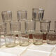 Set of 19 old jam jars