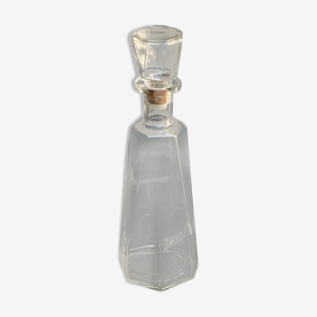 Carafe vintage en verre transparent