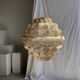 Suspension or rattan lampshade in an elongated spherical shape, layered H80 D