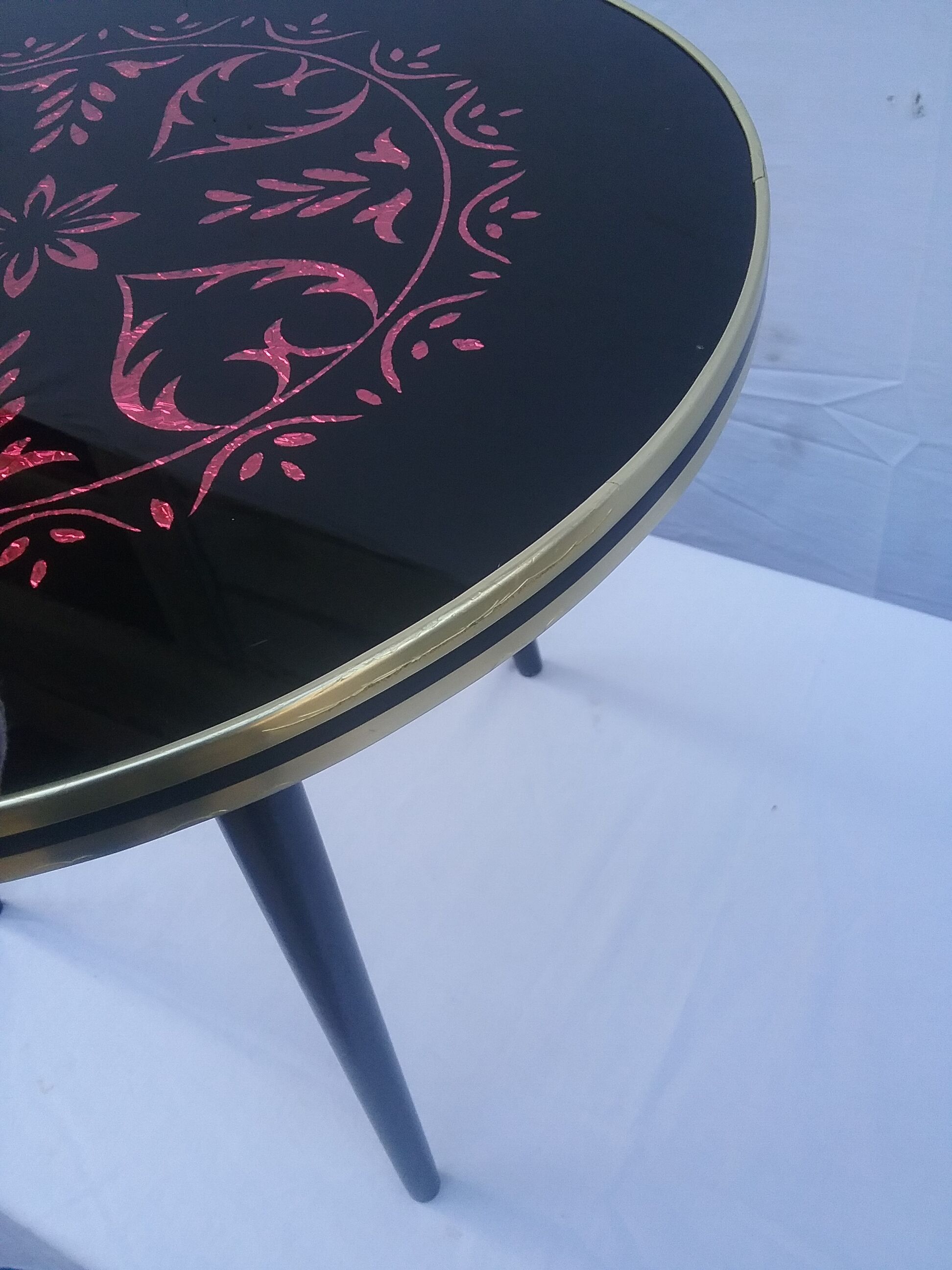 Black and red coffee table