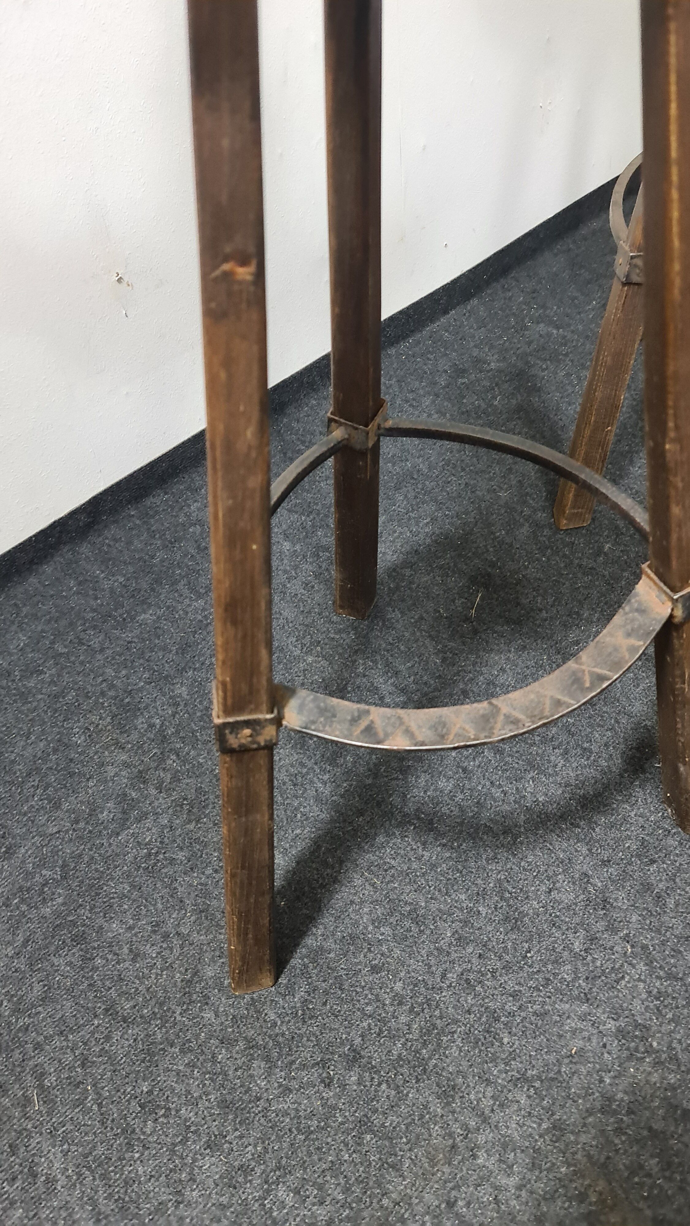 A set of four vintage Spanish Bar stool
