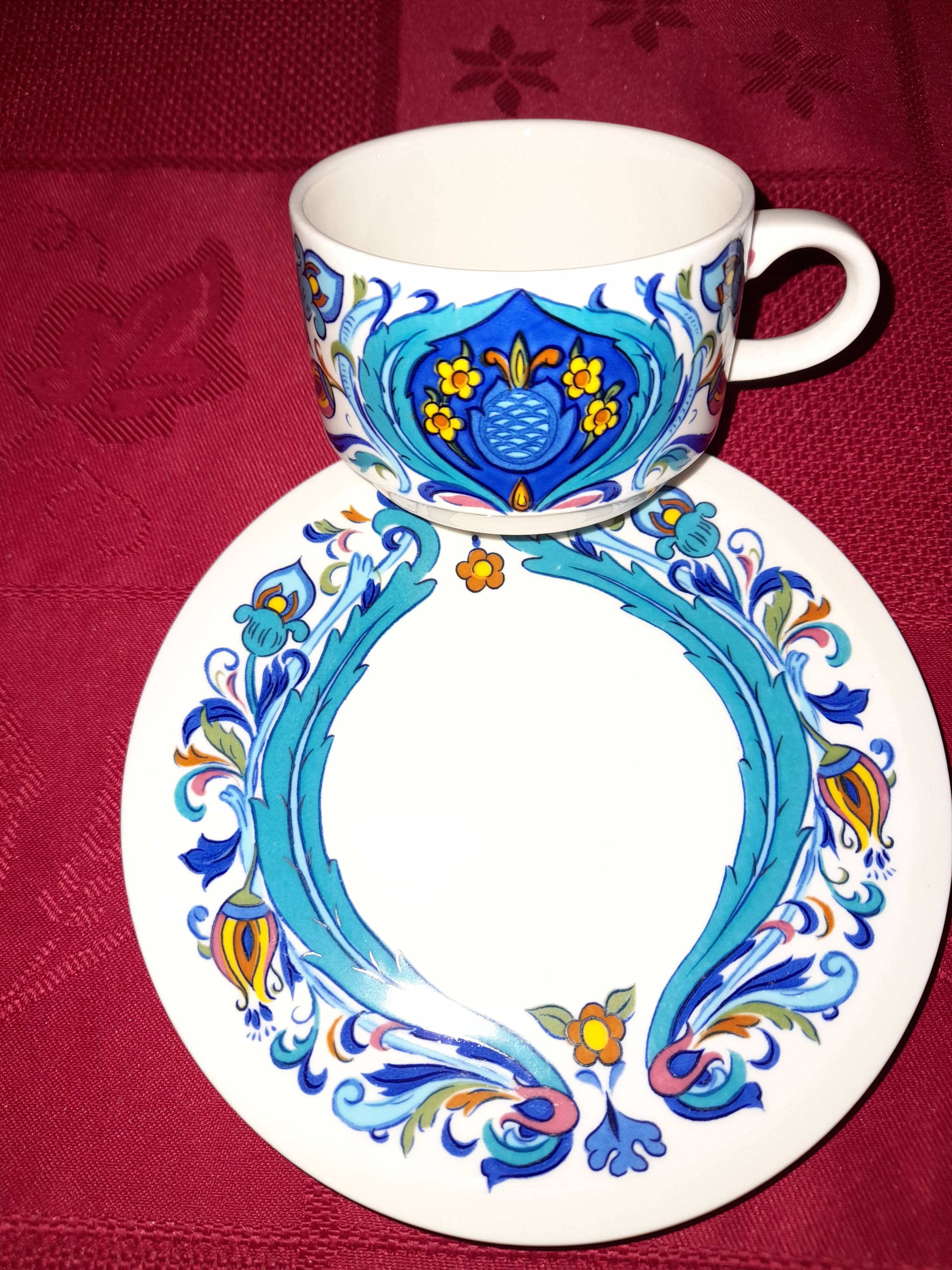 Set of coffee cups with saucers Villeroy and Boch Izmir Vitro-Porcelain