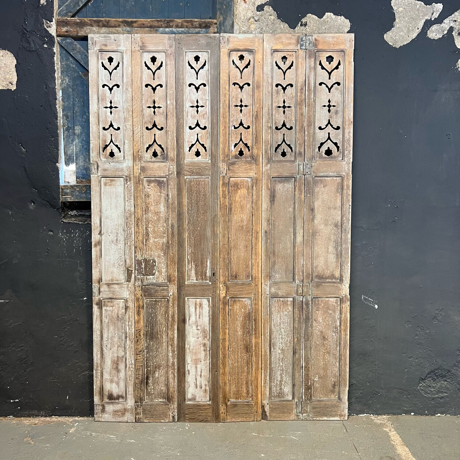 Old shutters in patinated chene