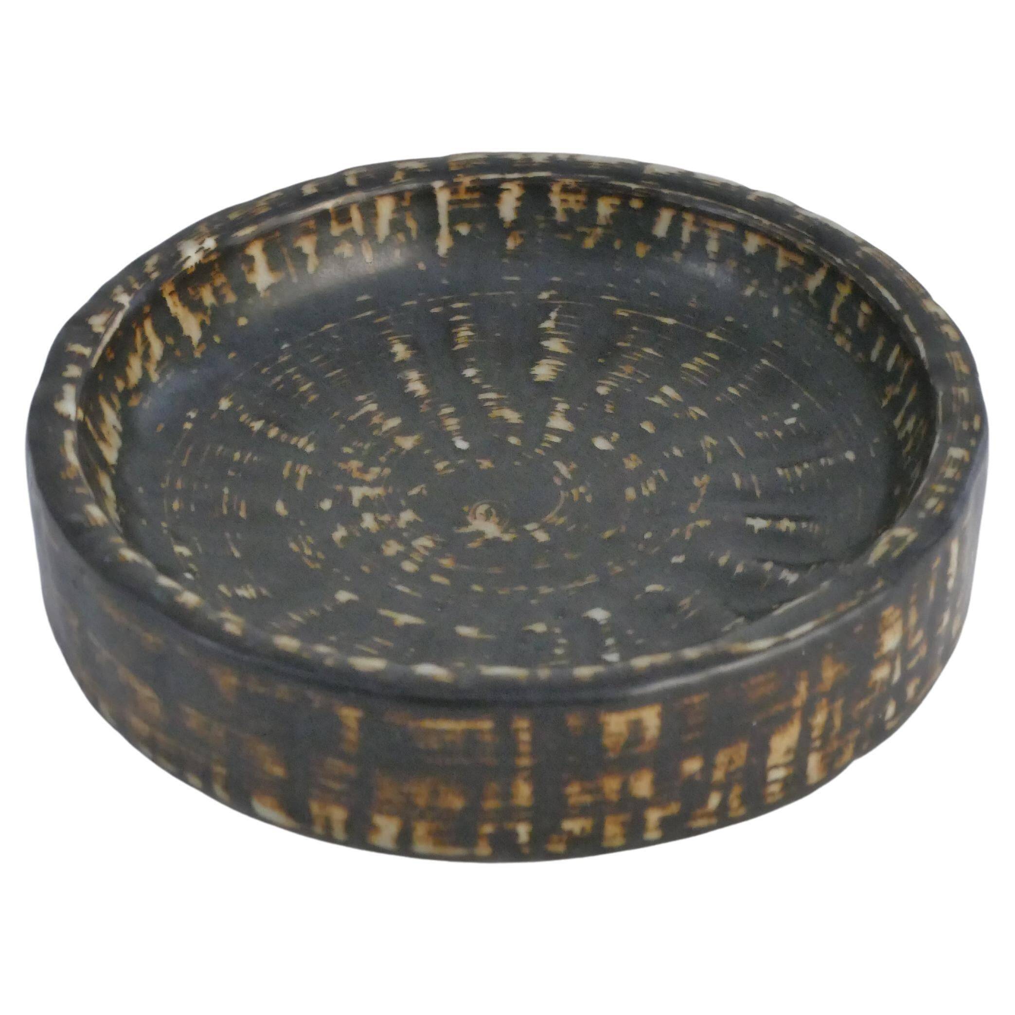 Mid-Century Modern Brown Stoneware Rubus Bowl by Gunnar Nylund for Rörstrand