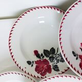 6 assiettes creuses de  St Amand modèle Café Mars