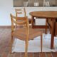 4 chaises scandinaves vintage en bois clair