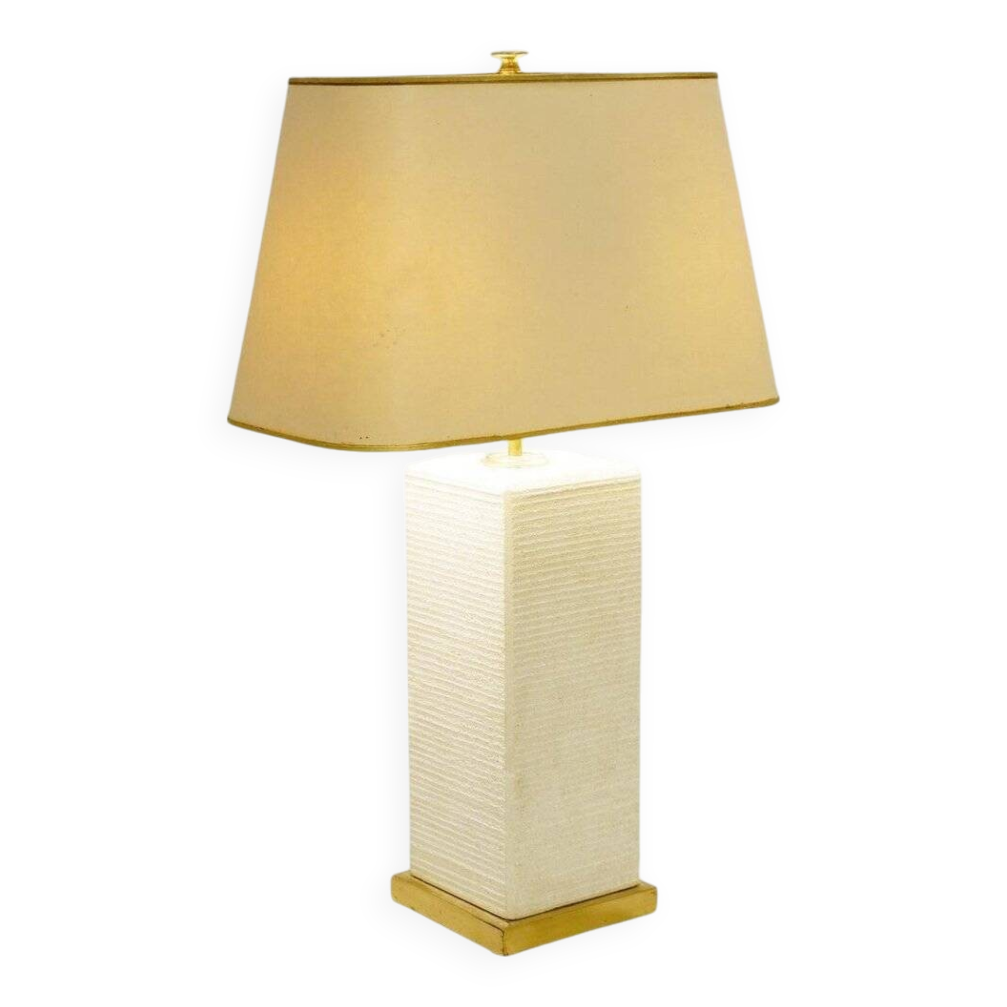 Natural "pierre de france" table lamp - 1970s