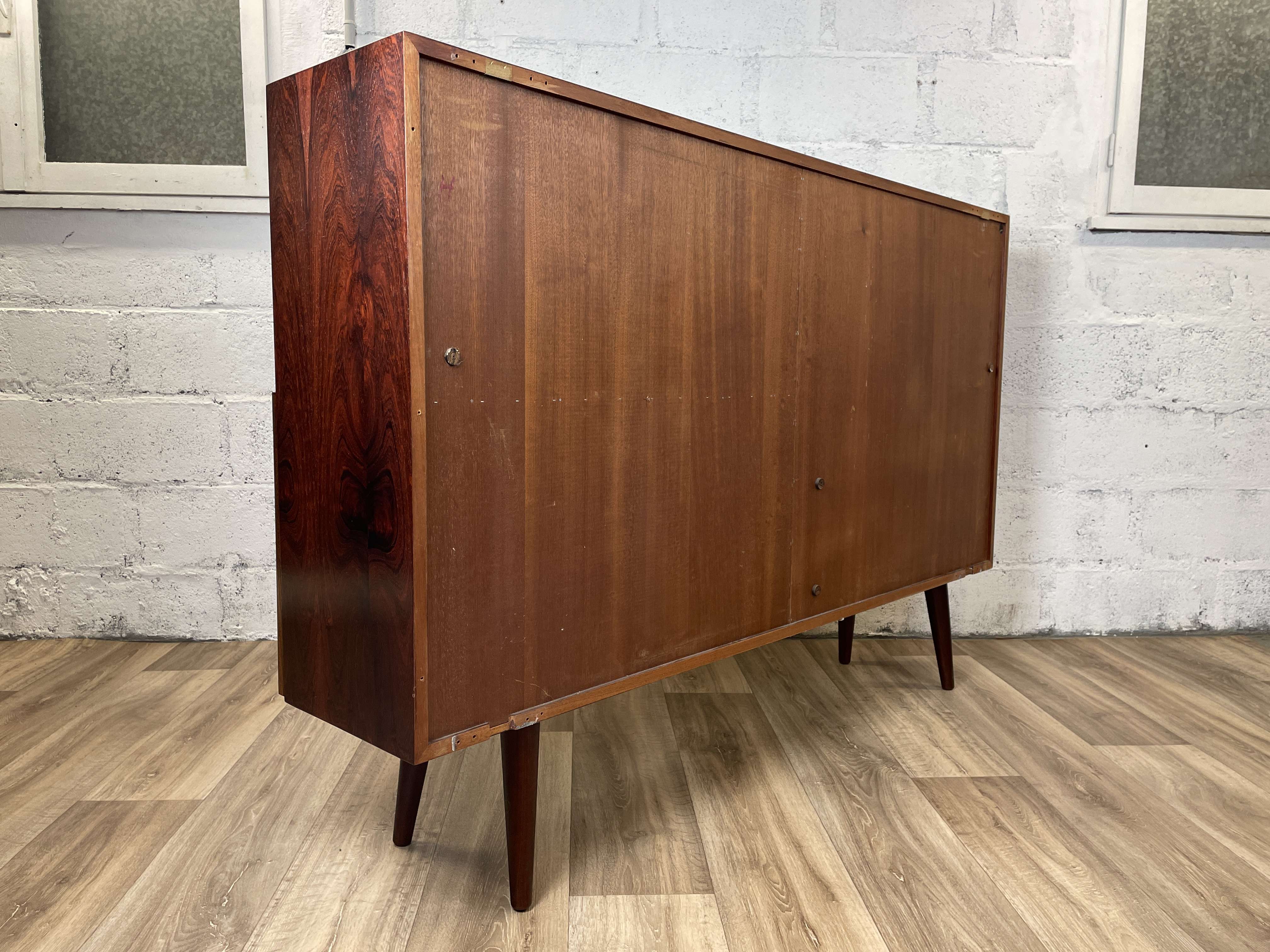Vintage Scandinavian rosewood bookcase by Ib Kofod-Larsen, 60s