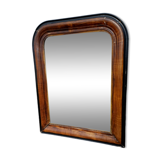 Miroir Bois et Stuk Marron et Noir