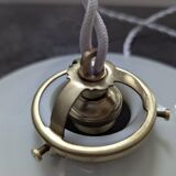 Antique pendant lampshade with opaline disc, diameter 25.5 cm, art deco