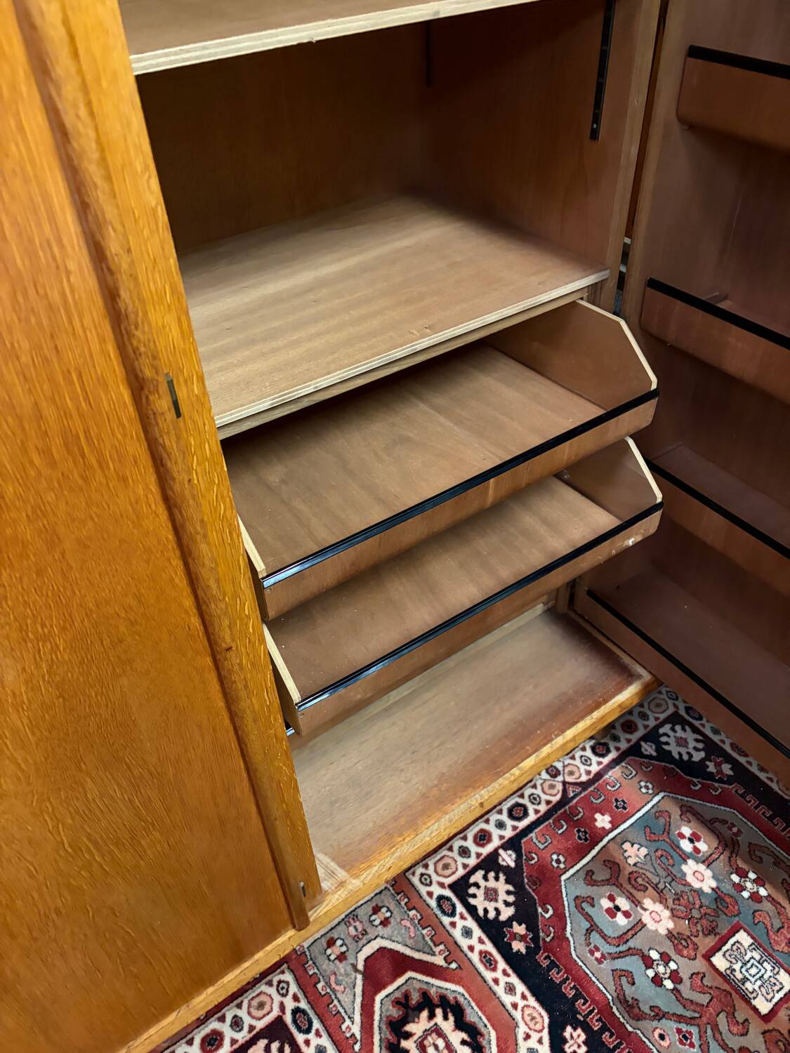 Armoire penderie dressing pied compas vintage design 60/70