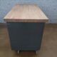 Bureau en métal avec plateau en hévéa