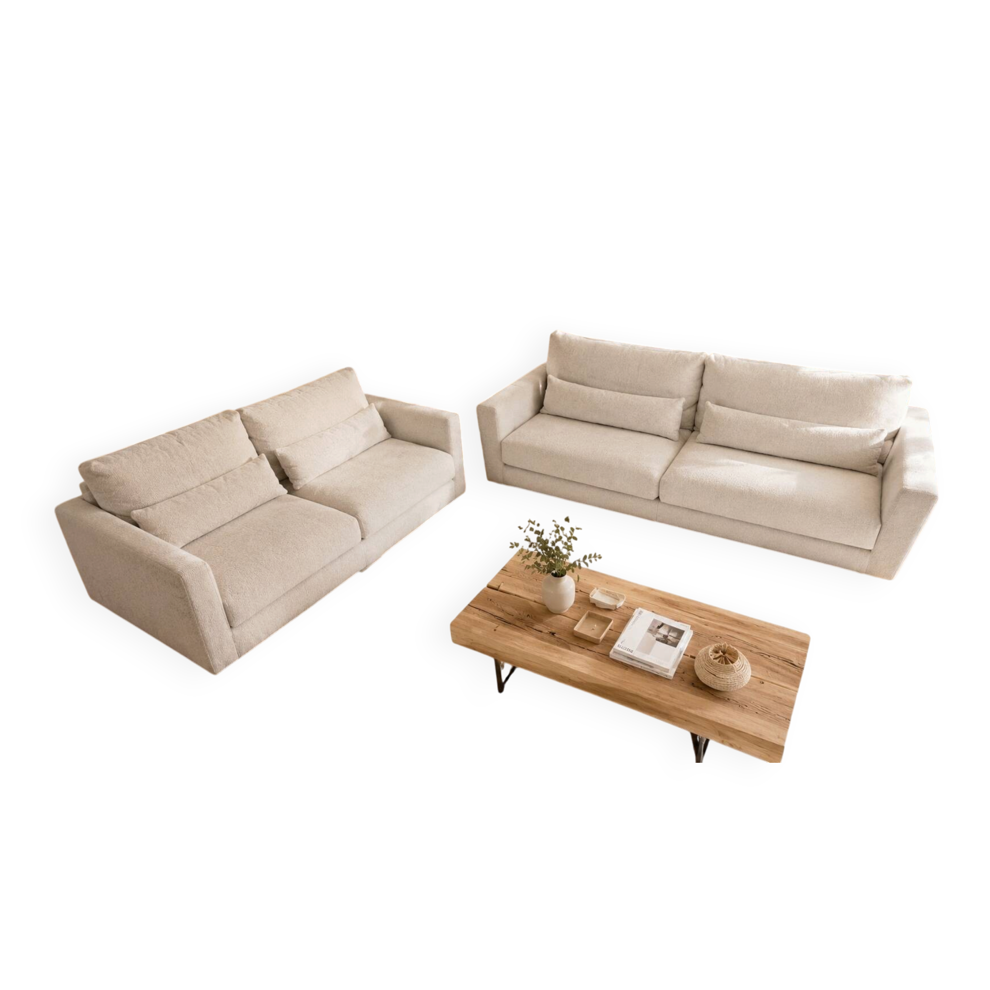 Roche Bobois "Long Beach" Sofa Set – Arianna Pearl Fabric