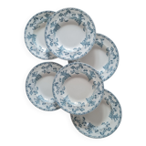 Service of 6 plates in iron earth