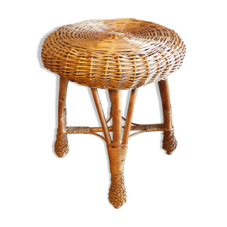Vintage wicker stool