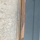 Table basse en bronze et verre opalin noir