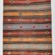 5x8 Kilim Striped Multicolor Kilim Rug,Oushak Handmade Area Rug,134x2145 Cm