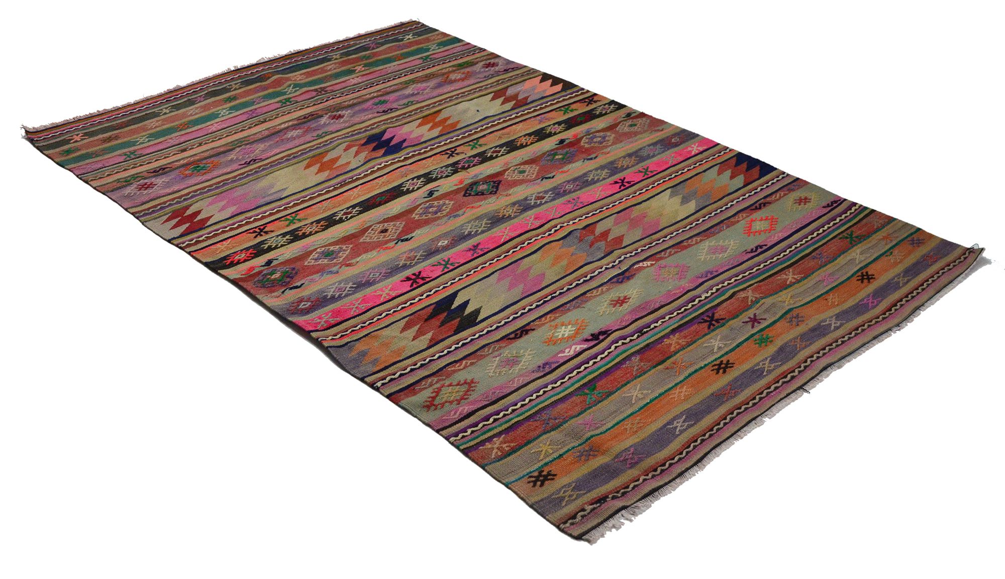 Anatolian handmade kilim rug 250 cm x 165 cm