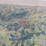 Bird's-eye view map of Frankfurt