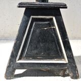 Black wooden floor lamp