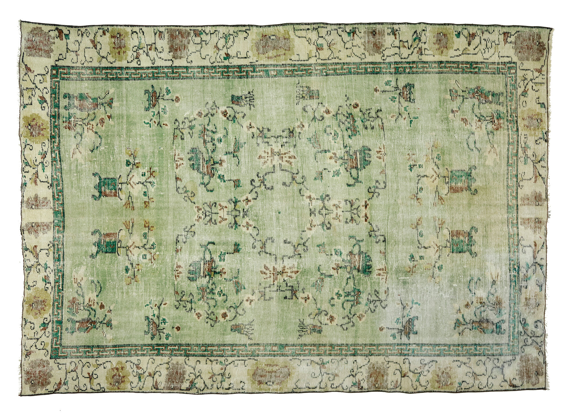 Anatolian handmade vintage rug 281 cm x 202 cm