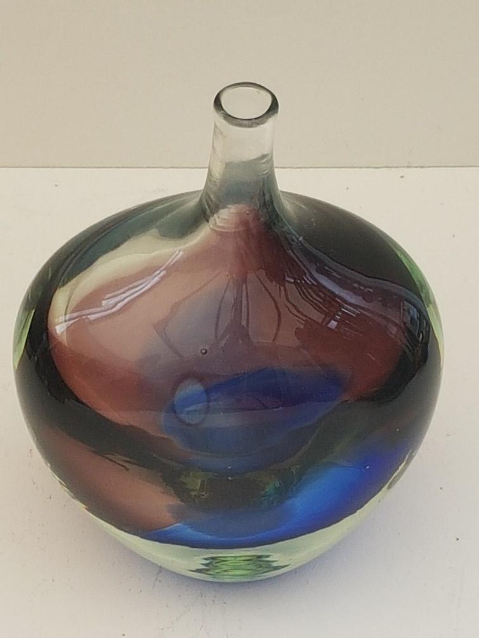 Jean-Claude Novaro Biot glass bottle vase (1943-2014)