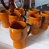 Old service 1 pitcher and 8 mugs/cups