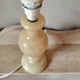 Beige marbled stone lamp base