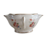 Lean fat sausage in Limoges porcelain