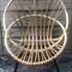 Vintage bamboo rattan shell armchair from the 60s