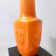 Orange Encased Hand-Blown Glass Flower Vase, Empoli, Italy