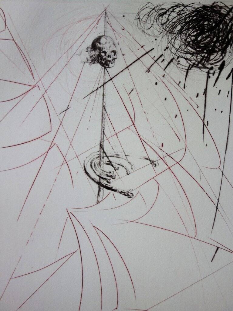 Salvador DALI: Phantom Ship - Original signed drypoint