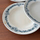 Set of 6 semi-deep plates in ironstone Longchamp model Denise.