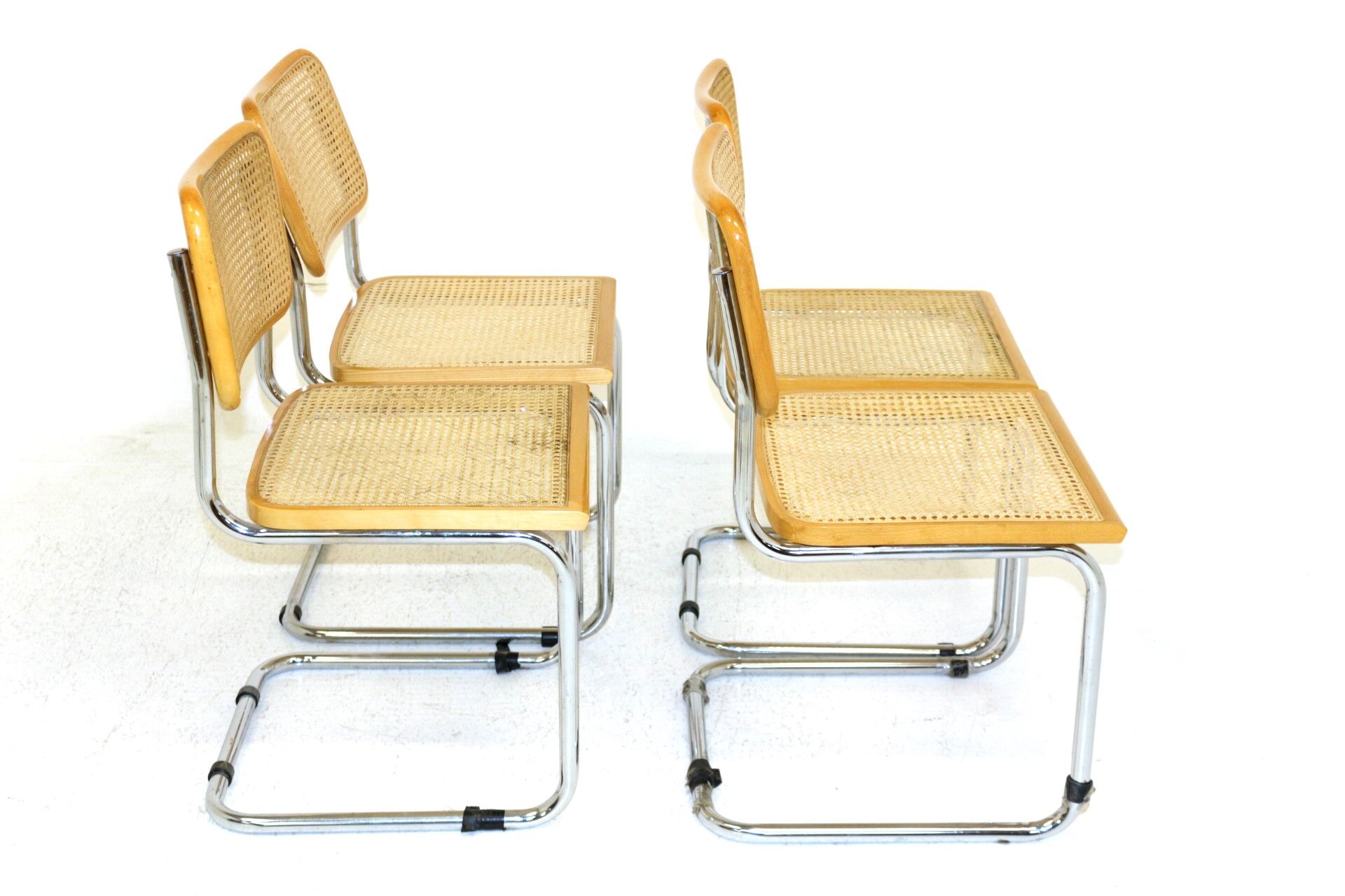 Set of 4 chairs "S32" Marcel Breuer, Italy, 2001