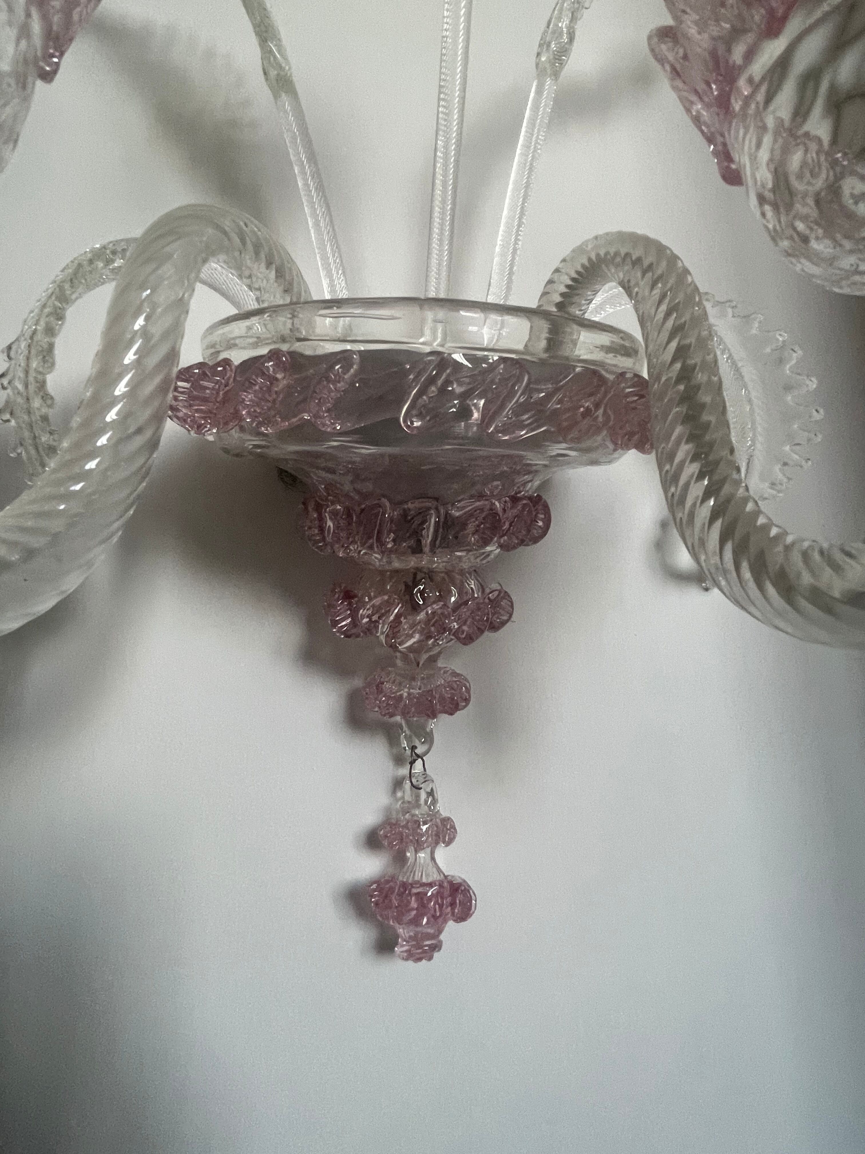 Wall lamp in Murano glass