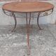 Table de jardin en fer forgé