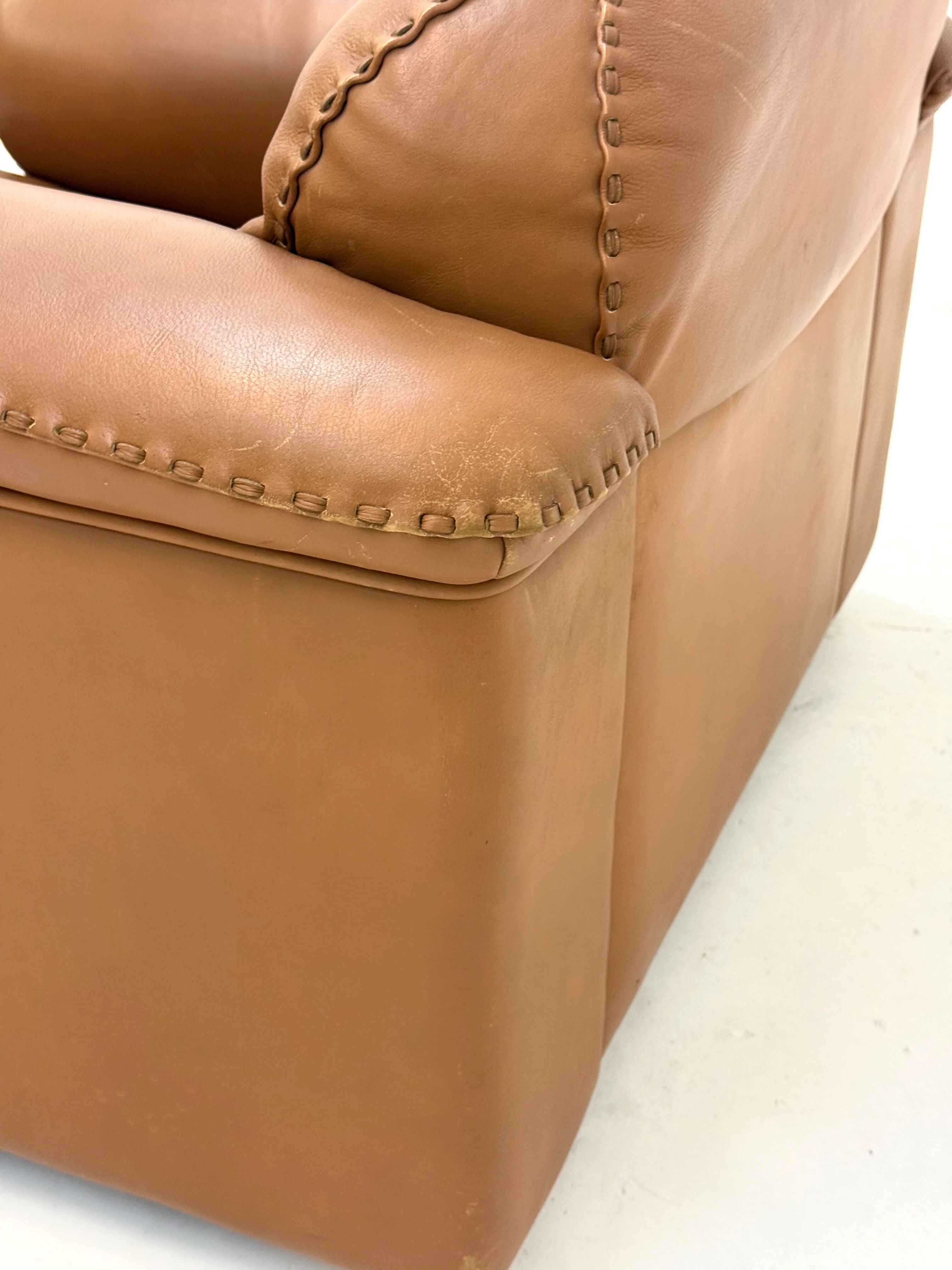 De Sede DS-101 camel brown vintage armchairs