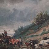 Huile sur toile XIXe