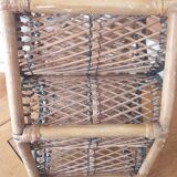 Rattan and bamboo bottle holder