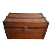Wooden storage trunk