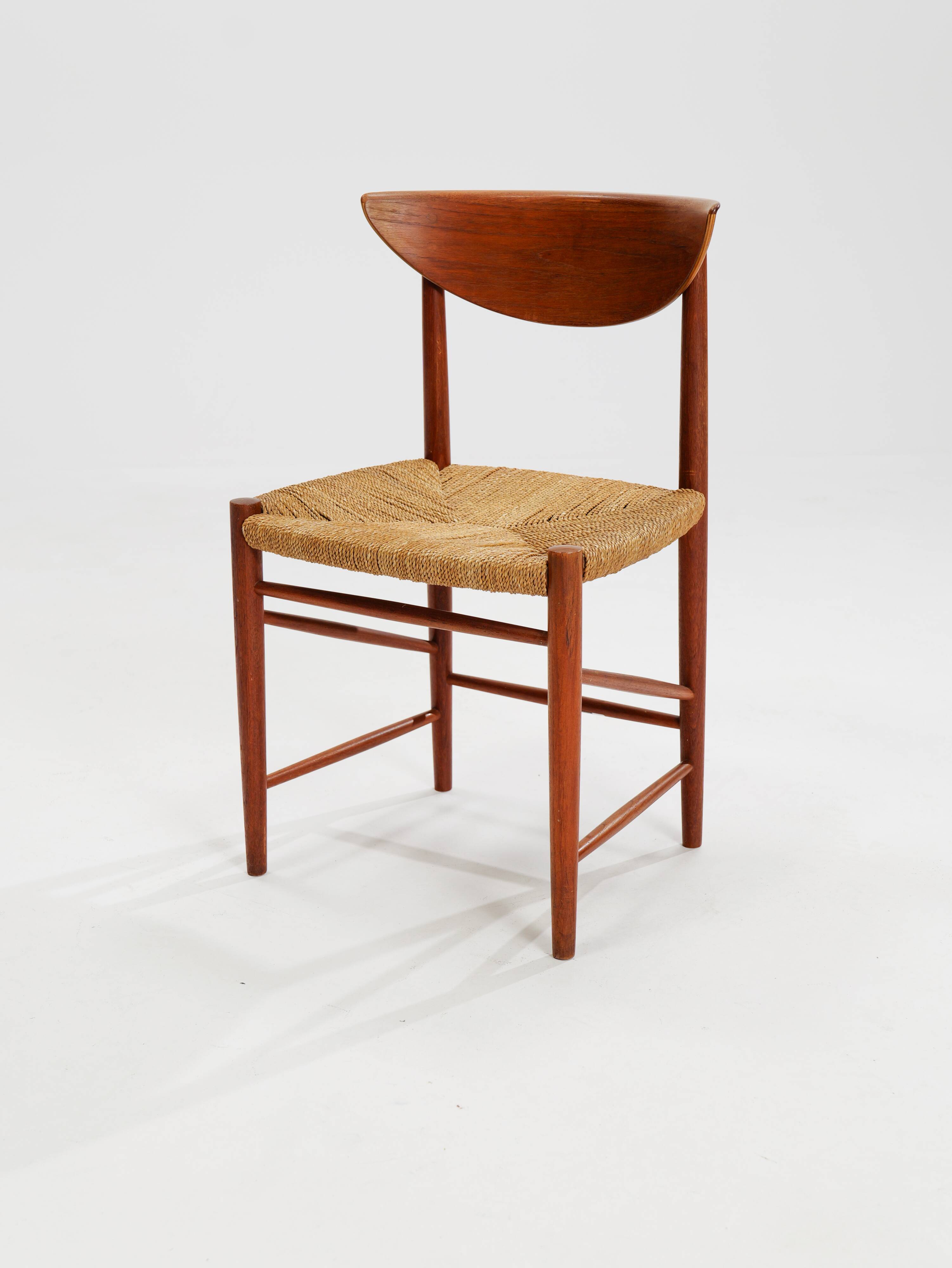 Model 316 dining chairs by Peter White & Orla Moelgard-Nielsen for Søborg Møbelfabrik, 1958, set of 6