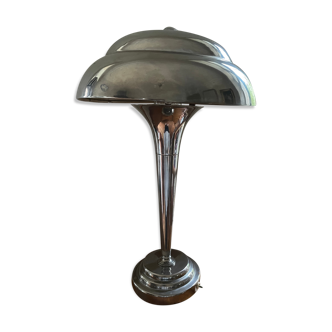 Art deco chrome mushroom lamp