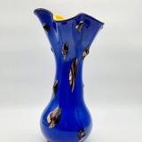 Cobalt blue Murano glass vase by Darius Zarrin