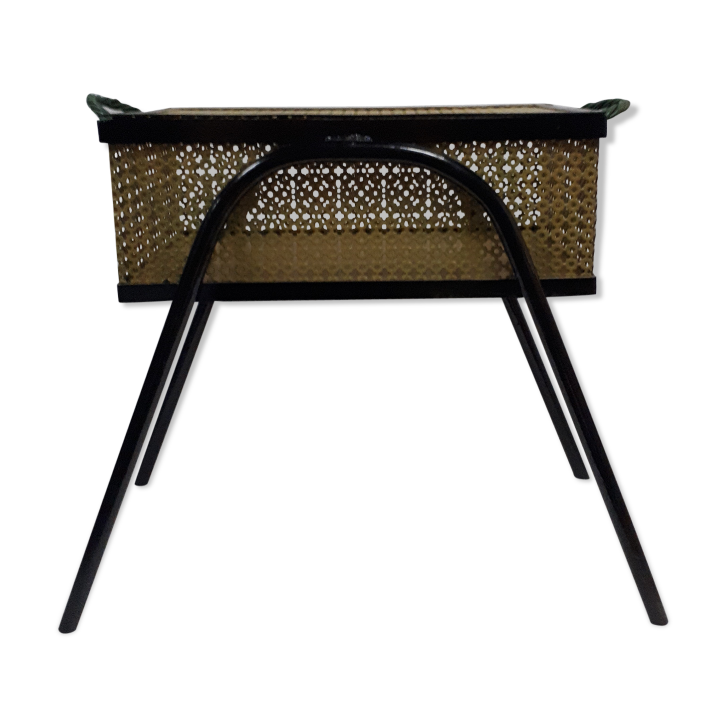 metal seamstress style vintage 1960 yellow and black