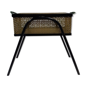 metal seamstress style vintage 1960 yellow and black