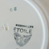 Six badonviller Art Deco dessert plates