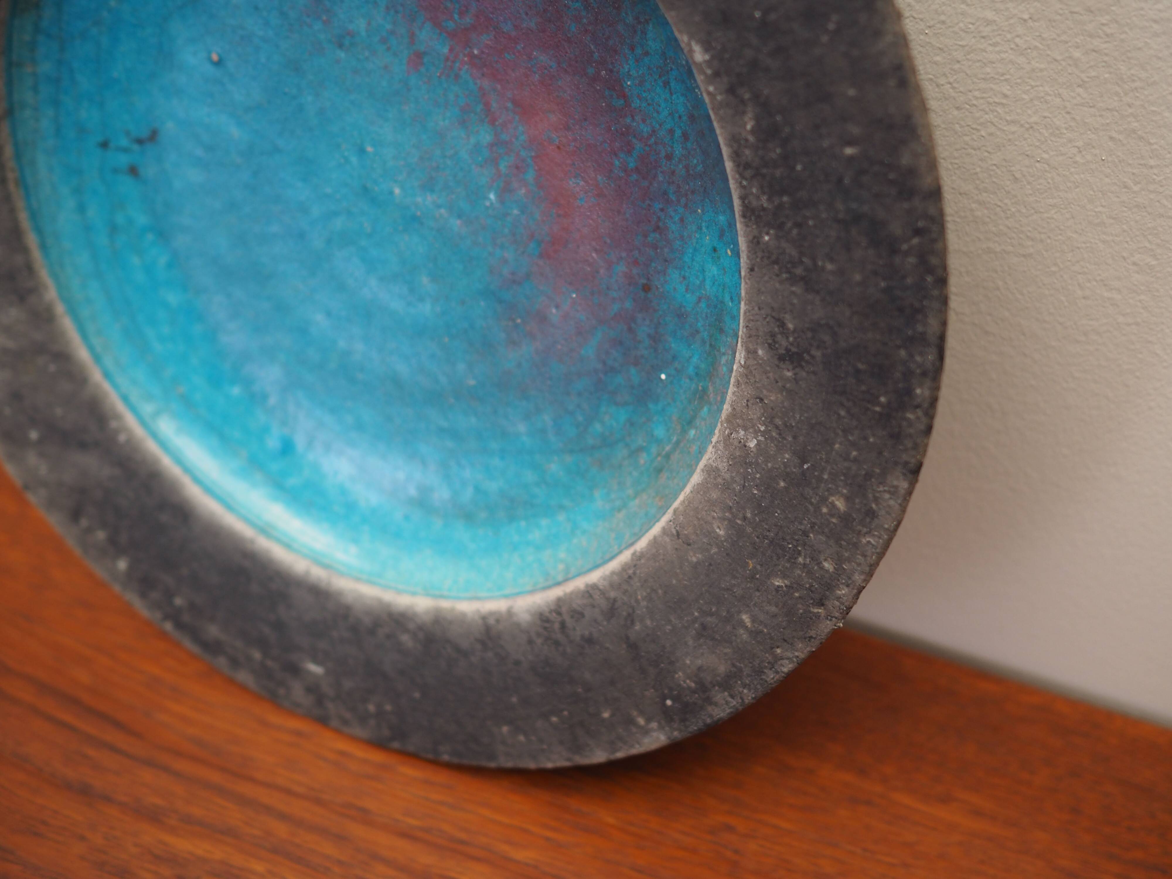 Ceramic platter, Danish design, 1960s, manufacture: Denmark