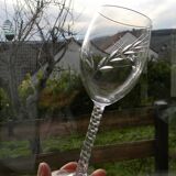 6 crystal water glasses from ARQUES. Epi Fleury model.