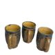 Quimper Odetta, three numbered cider cups signed from around 1920.