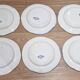 Lot of 6 flat plates Creil Montereau model Flora
